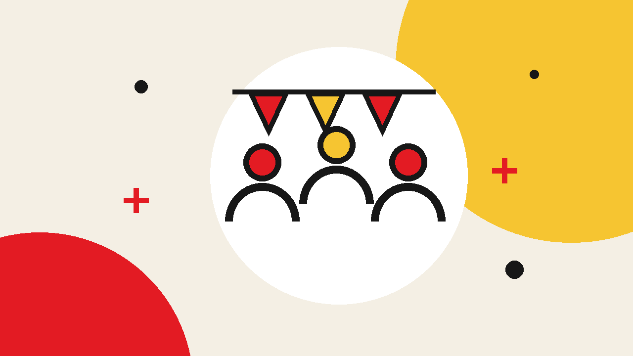 Bunting and a crowd — festivals and community events