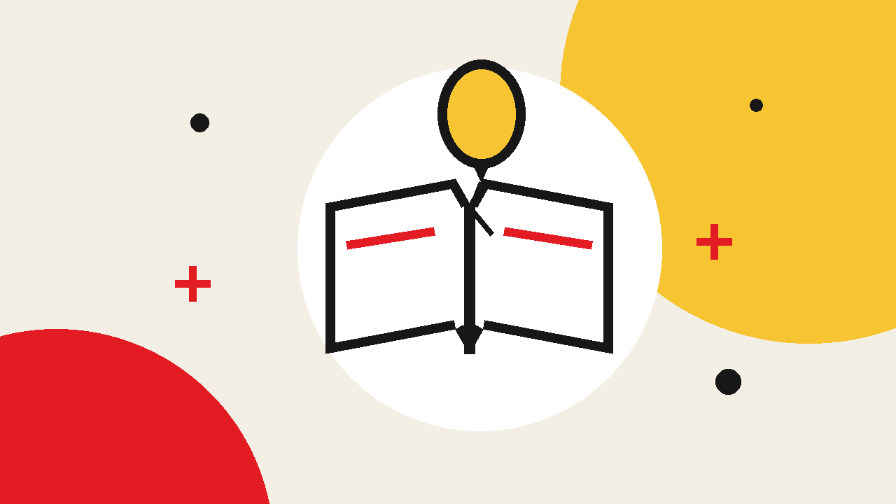 Open book and balloon — schools, libraries and workshops